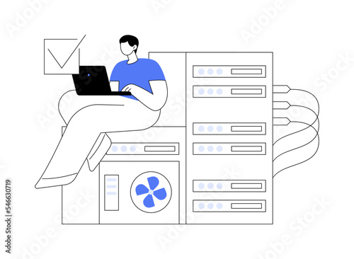 System administration abstract concept vector illustration.