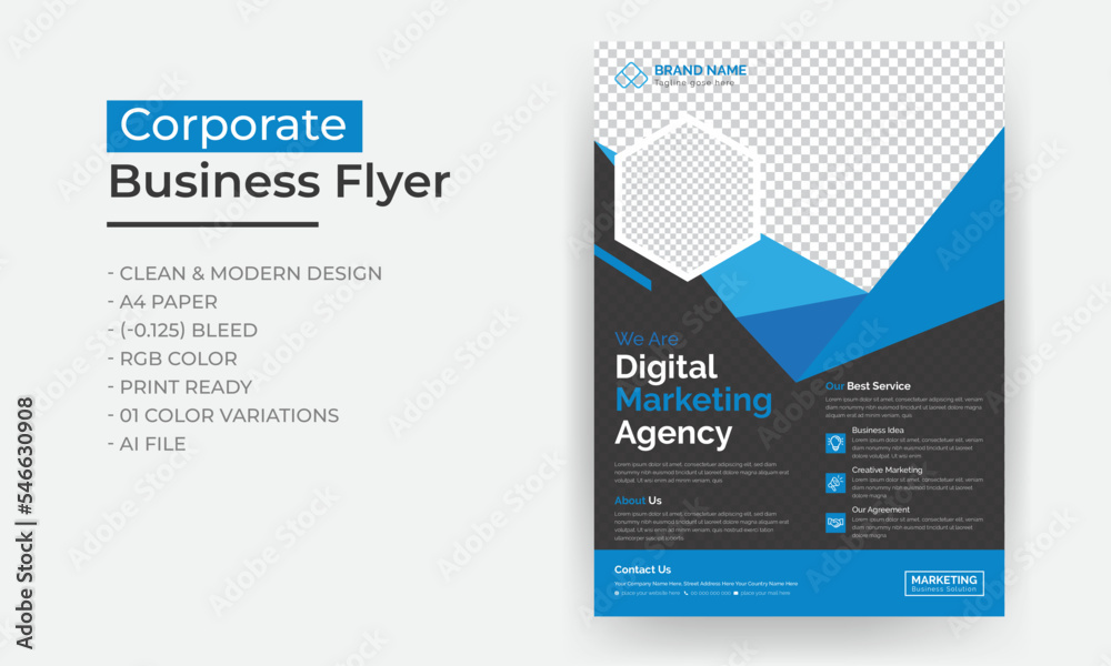 Corporate business flyer template design set, vector poster design or business leaflet template design Corporate business flyer template design set, vector poster design or business leaflet template design