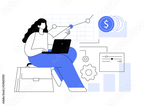 Portfolio income abstract concept vector illustration.