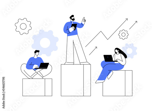 Business hierarchy abstract concept vector illustration.