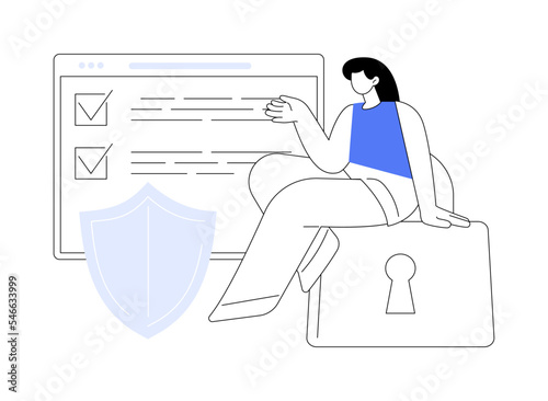 Privacy policy abstract concept vector illustration.