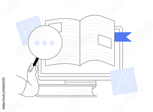 Glossary abstract concept vector illustration.