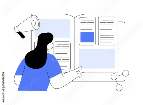 Magazine abstract concept vector illustration.