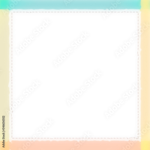 cornice dai colori pastello di forma quadrata su sfondo trasparente