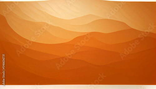 Abstraction. Beige, orange colors form a desert landscape illuminated by dawn.