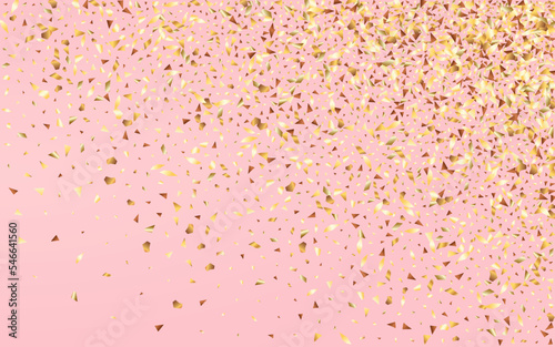 Yellow Triangle Bridal Vector Pink Background.