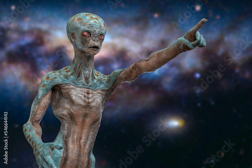 Alien hand  3D illustration