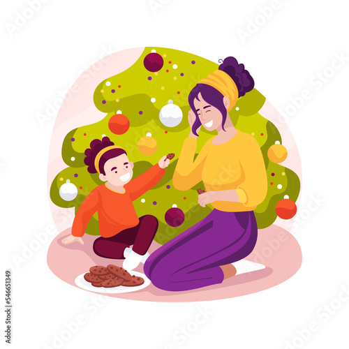 Delicious cookies isolated cartoon vector illustration.