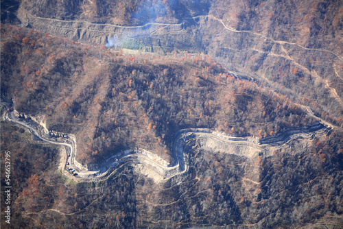 Aerial view of a mountaintop removal coal mining operation near Powellton, West Virginia. photo