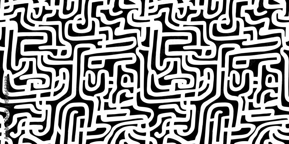 Abstract maze structure design illustration