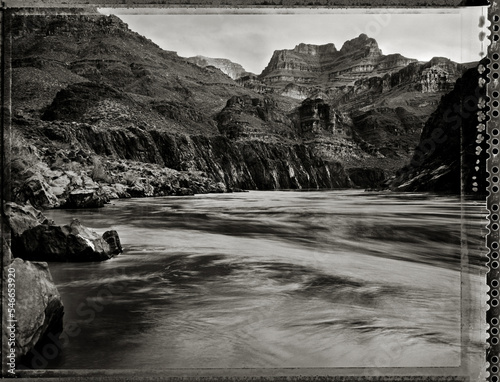 View upstream from Colorado River Mile 109 in Grand Canyon National Park, Arizona.