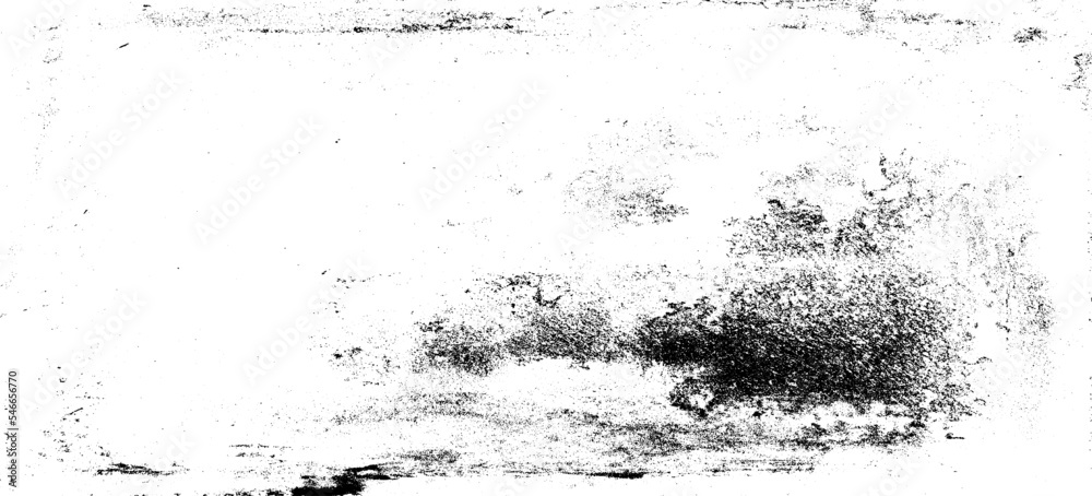 Fototapeta premium Monochrome texture composed of irregular graphic elements. Distressed uneven grunge background. Abstract vector illustration. Overlay for interesting effect and depth. Isolated on white background.