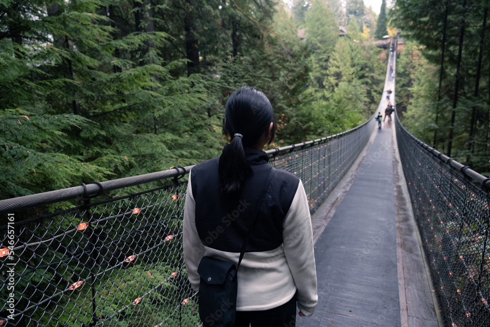 Fotka „Canada Autumn travel destination in British Columbia. Tourists