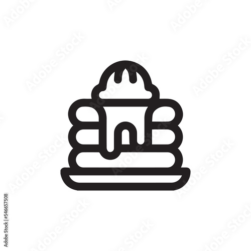 pancake icon vector sign symbol