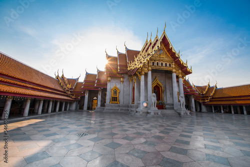 the famous temple Wat Benchamabophit in Bangkok
