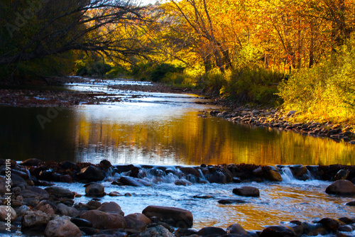 waterfall in autumn