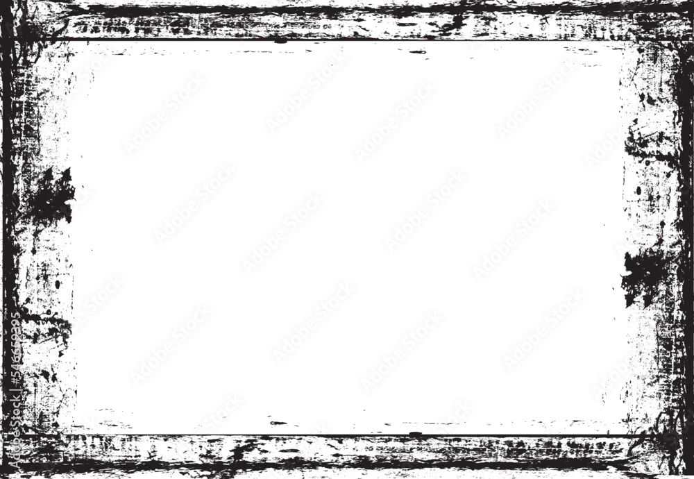 Grunge Black Frame. Vector . textured rectangles for image