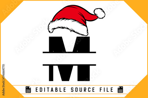 Christmas Monogram SVG & PNG A-Z Alphabet Cricut, Silhouette, cut files