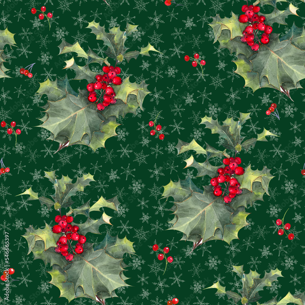 Christmas Holly Wrapping Paper