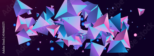 Digital Glass Vector Panoramic Dark Violet