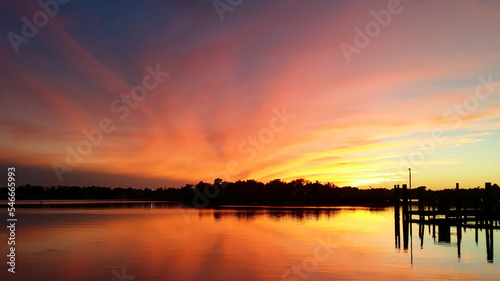 Fire in the Sky, Tarpon Springs, Florida Sunset