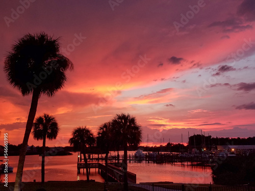 Fire in the Sky, Tarpon Springs, Florida Sunset