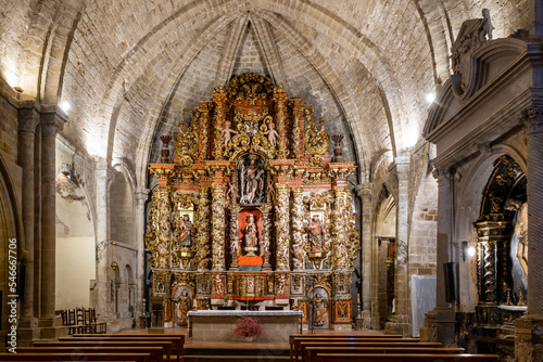 Photo church of Santa Maria de la Corona, main altarpiece, Ejea de los Caballeros, Cin