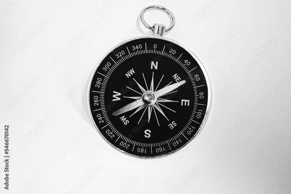 Compass on a black and white background navigator Compass on a black and white background navigator