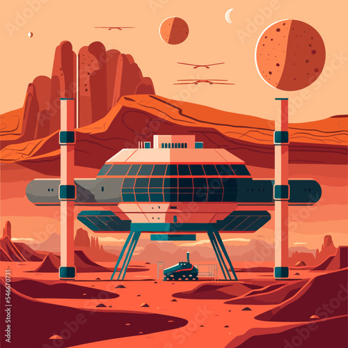 Vector of the Mars colony