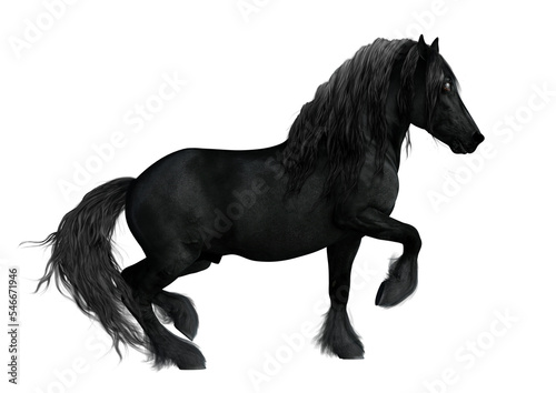 Adorable 3d render of a Shetland pony with transparent background. 