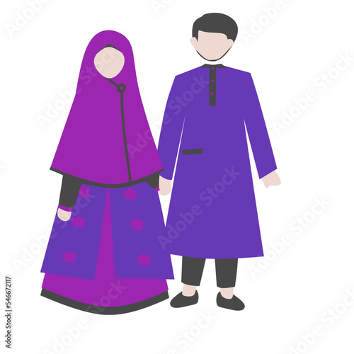 Muslim wedding couple