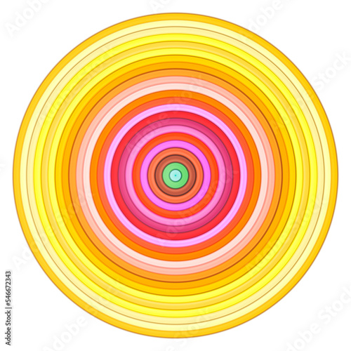 Multicolored concentric circles  vibrant colors  abstract background