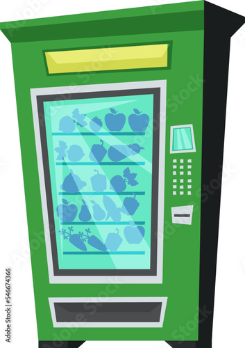 Vending machine for buying fruits and vegetables flat icon Service