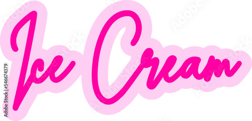 Ice cream logo abstract element