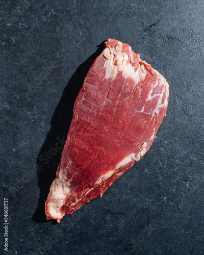 Chunk of raw beef steak photo