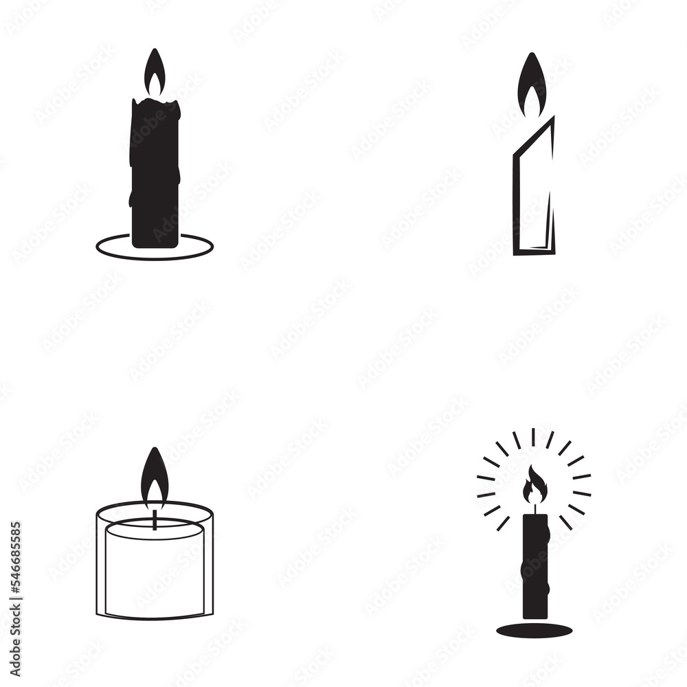 Candle Vectors Illustrations icon background Candle Vectors Illustrations icon background