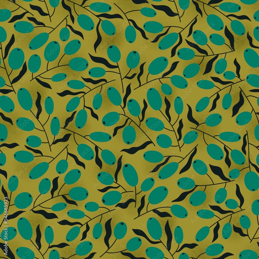 Fruit harvest seamless berries and branches pattern for wrapping paper and fabrics and linens and kids clothes print Fruit harvest seamless berries and branches pattern for wrapping paper and fabrics and linens and kids clothes print