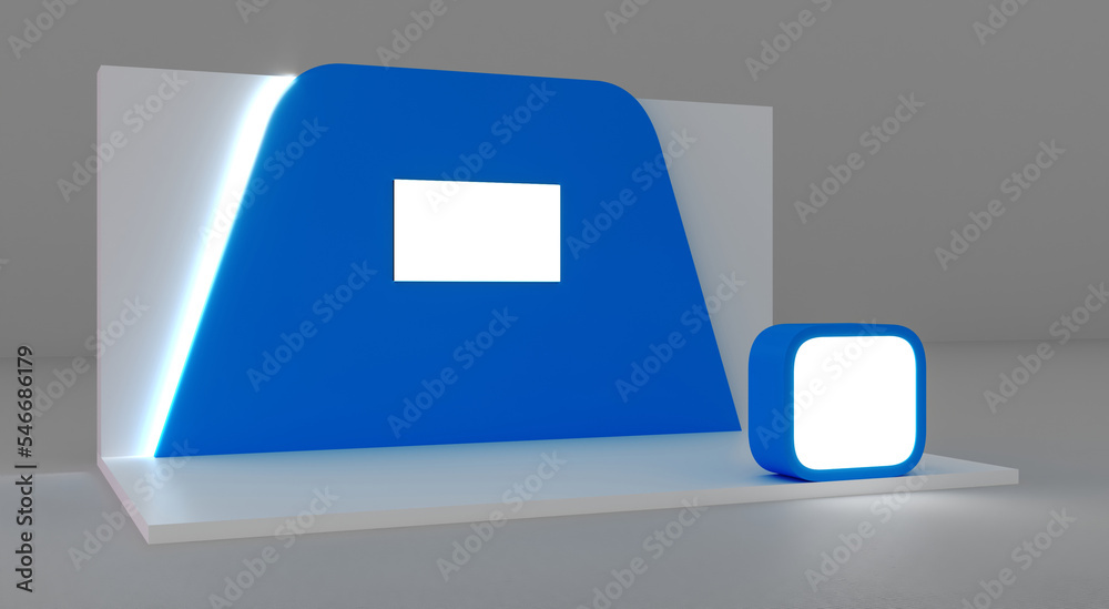 Exhibition stand mockup and flat used for branding and Corporate identity. Trade show event fair stand isolated. 3d rendering. Exhibition stand mockup and flat used for branding and Corporate identity. Trade show event fair stand isolated. 3d rendering.