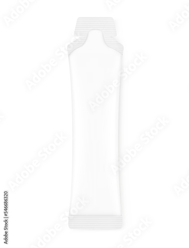 Gel sachet mockup. Vector illustration isolated on white background. Easy to use for food, medical, cosmetic and etc. EPS10.	