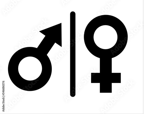 Restroom or bathroom for man and woman to peeing. Funny vector WC pictogram icon or sign. World toilet day. Stickman bath room. Unisex. Clean the toilets