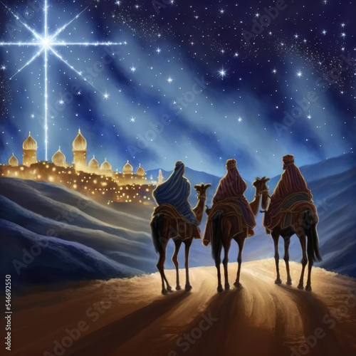 Fotótapéta We three kings - possible nativity xmas card design