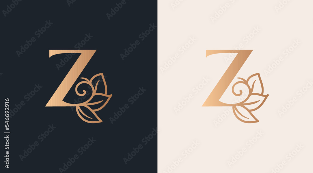 beauty salon woman  style logo Z design - obrazy, fototapety, plakaty 
