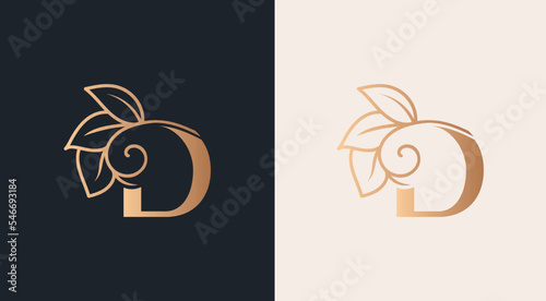 beauty salon woman  style logo D design