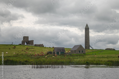 Monastic site at Devenish Island, County Fermanagh, Northern Ireland