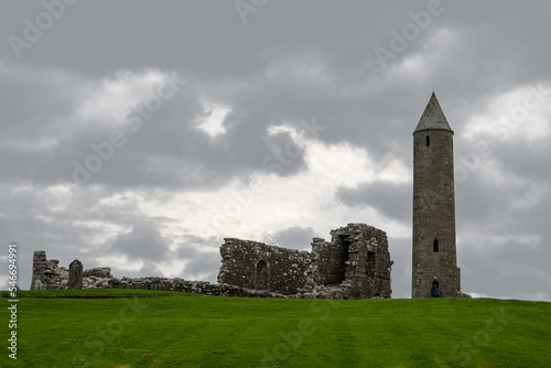Monastic site at Devenish Island, County Fermanagh, Northern Ireland photo