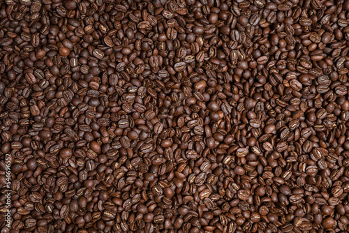 Closeup of coffee beans