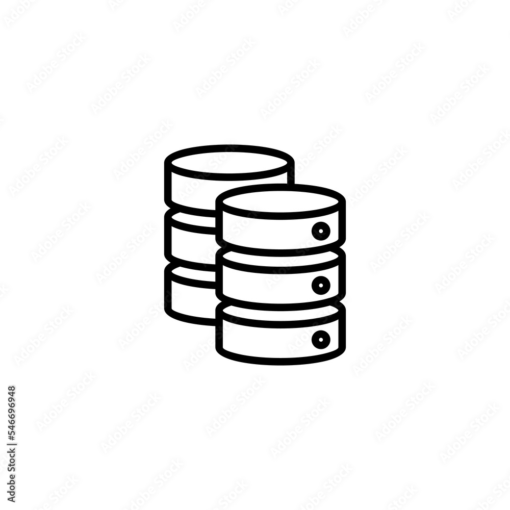 Database icon vector illustration. database sign and symbol Database icon vector illustration. database sign and symbol
