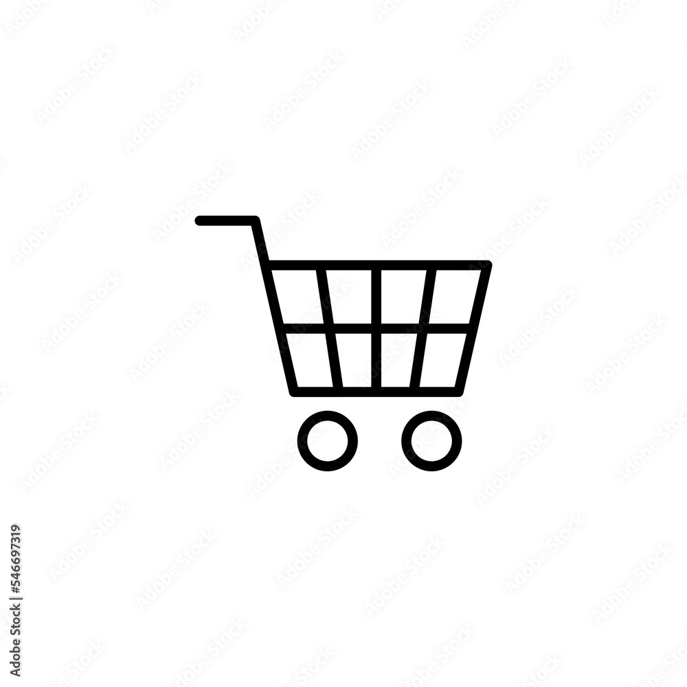 Shopping icon vector illustration. Shopping cart sign and symbol. Trolley icon