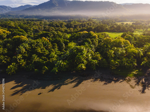 aerial drone image of a landscape on a beach in Costa Rica photo