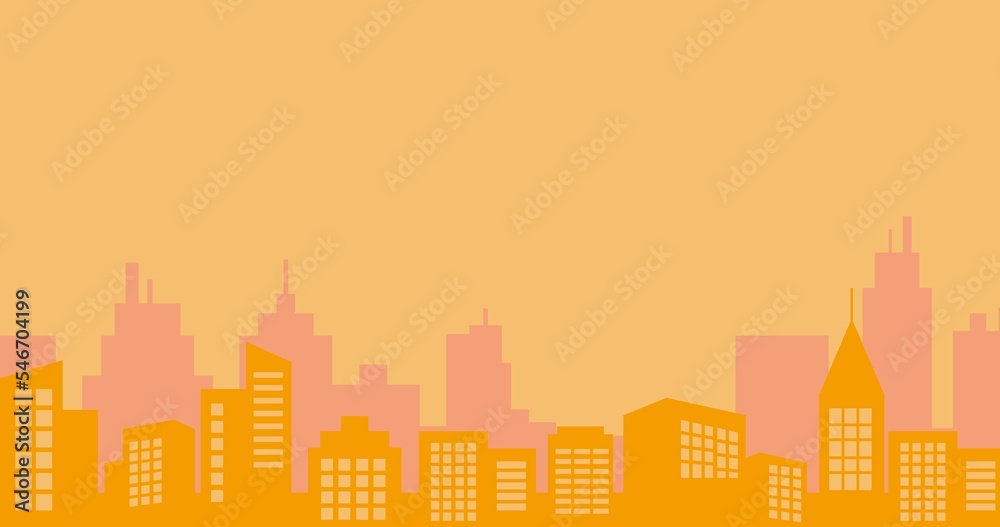 light gradation urban building background illustration